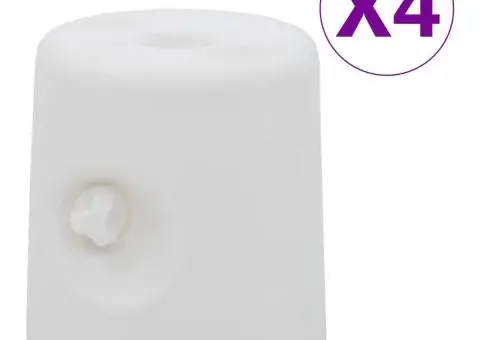 Greutăți pentru pavilion, 4 buc., alb, PE - 1/5