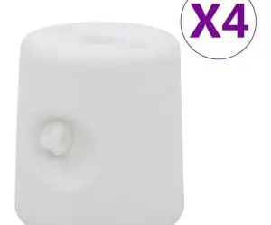 vidaXL Greutăți pentru pavilion, 4 buc., alb, PE