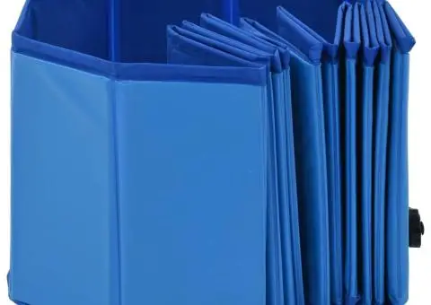 Piscină pentru câini pliabilă, albastru, 120 x 30 cm, PVC - 5/5