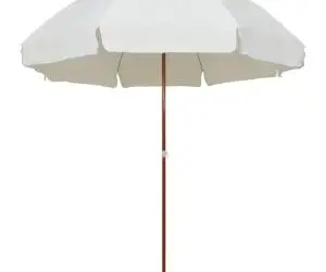 vidaXL Umbrelă soare de grădină cu stâlp din oțel, nisipiu, 300 cm