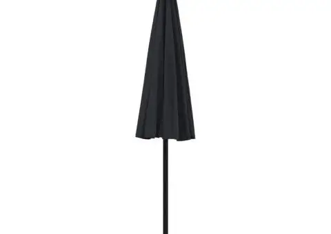 Umbrelă de soare de exterior, stâlp aluminiu, negru, 270 cm - 4/5