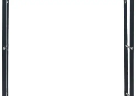 Rastel pentru lemne de foc, negru, 100x25x100 cm, oțel - 3/5