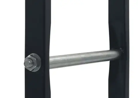 Rastel pentru lemne de foc, negru, 100x25x100 cm, oțel - 5/5