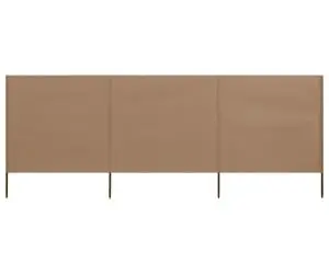 vidaXL Paravan anti-vânt cu 3 panouri, gri taupe, 400 x 160 cm textil