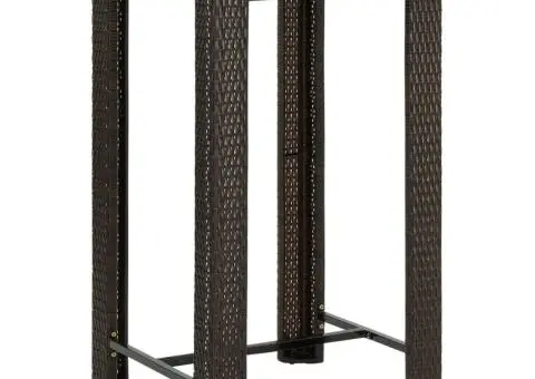 Masă de bar de grădină, maro, 60,5 x 60,5 x 110,5 cm, poliratan - 1/5