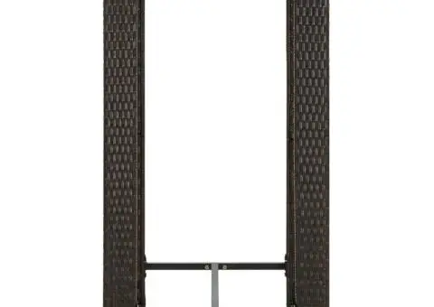 Masă de bar de grădină, maro, 60,5 x 60,5 x 110,5 cm, poliratan - 2/5