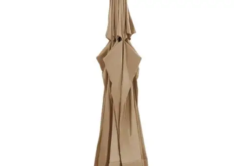 Umbrelă soare de exterior cu stâlp aluminiu gri taupe 600 cm - 3/5