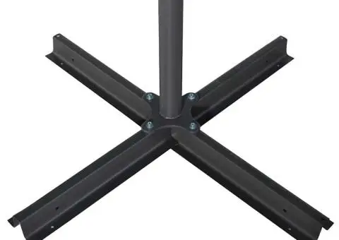 Umbrelă soare de exterior cu stâlp aluminiu gri taupe 600 cm - 4/5