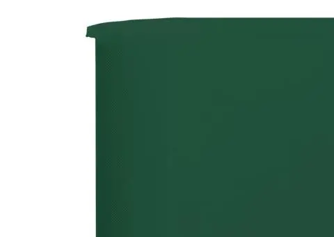 Paravan anti-vânt cu 9 panouri, verde, 1200 x 80 cm, textil - 4/5