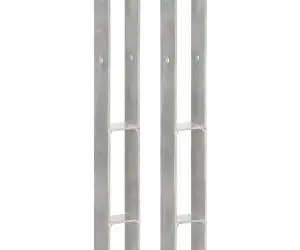 vidaXL Ancore de gard, 2 buc., argintiu, 7x6x60 cm, oțel galvanizat