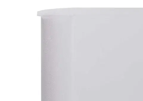 Paravan anti-vânt cu 5 panouri alb nisipiu 600 x 160 cm textil - 4/5