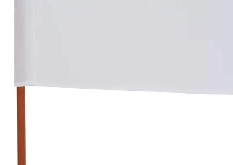 Paravan anti-vânt cu 5 panouri alb nisipiu 600 x 160 cm textil - 5/5