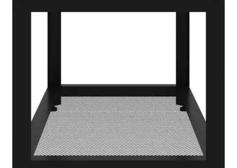 Măsuță de cafea, maro închis & negru, 90x45x45 cm, MDF și fier - 4/5