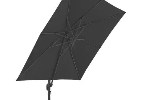 Umbrelă în consolă cu stâlp din aluminiu, negru, 3x3 m - 3/5