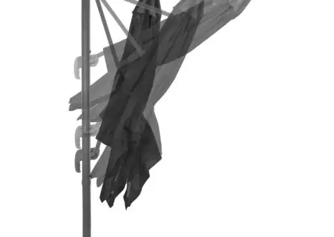 Umbrelă în consolă cu stâlp din aluminiu, negru, 3x3 m - 4/5