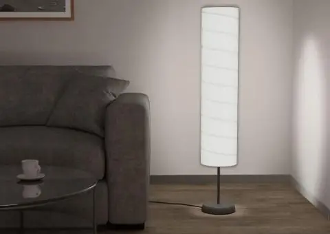 Lampă de podea cu suport, alb, 121 cm E27 - 1/5