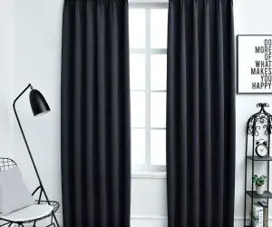 vidaXL Draperii opace cu cârlige, 2 buc., antracit, 140 x 225 cm