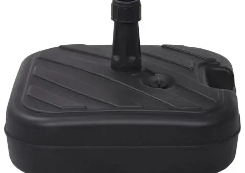 Suport de umbrelă, negru, 24 L, umplere cu nisip/apă - 1/5