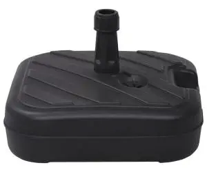 vidaXL Suport de umbrelă, negru, 24 L, umplere cu nisip/apă