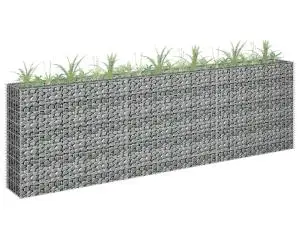 vidaXL Strat înălțat gabion, 270 x 30 x 90 cm, oțel galvanizat