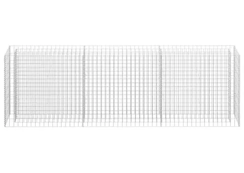 Strat înălțat gabion, 270 x 30 x 90 cm, oțel galvanizat - 4/5