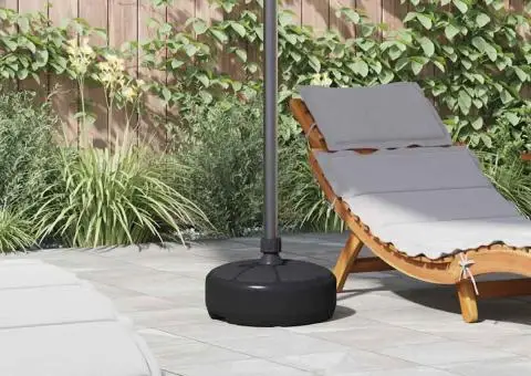 Suport de umbrelă, negru, 15 L, umplere cu nisip/apă - 1/5