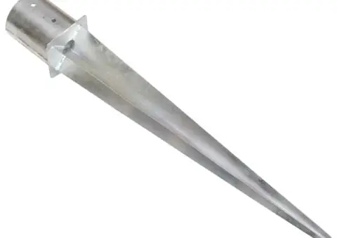 Țăruși de sol, 2 buc., argintiu, 12 x 91 cm, oțel galvanizat - 4/5