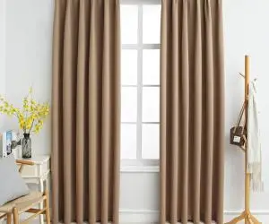 vidaXL Draperii opace, 2 buc., gri taupe, 140 x 245 cm, cu cârlige