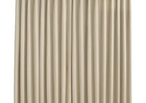 Draperie opacă, bej, 290 x 245 cm, cu cârlige - 2/5