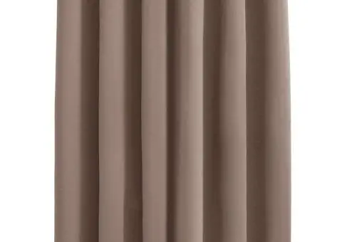 Draperie opacă cu inele metalice, gri taupe, 290 x 245 cm - 2/5