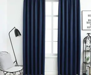 vidaXL Draperii opace cu cârlige, 2 buc., albastru, 140 x 175 cm