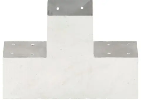 Conectori grindă, formă X, 4 buc, 101x101 mm, metal galvanizat - 4/5