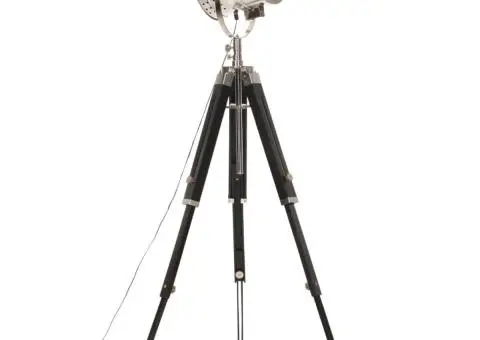 Lampă podea trepied, 165 cm, lemn masiv de mango - 1/5