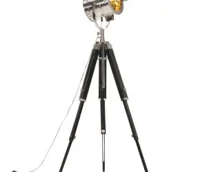 vidaXL Lampă podea trepied, 165 cm, lemn masiv de mango