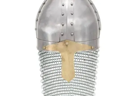 Coif cavaler cruciat antichizat joc de rol argintiu oțel - 2/5