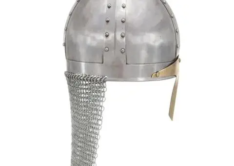 Coif cavaler cruciat antichizat joc de rol argintiu oțel - 3/5