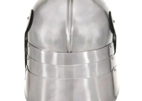 Coif cavaler medieval antichizat jocuri pe roluri argintiu oțel - 5/5