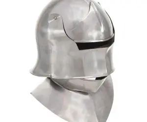 vidaXL Coif cavaler medieval antic, jocuri de rol, argintiu, oțel
