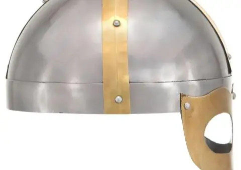 Coif de viking, aspect antic, jocuri pe roluri, argintiu, oțel - 3/5