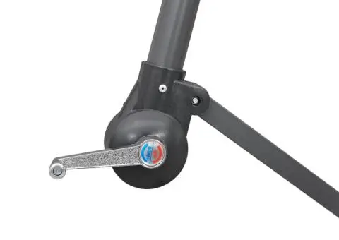 Umbrelă de soare suspendată, antracit, 3 m, stâlp de aluminiu - 5/5