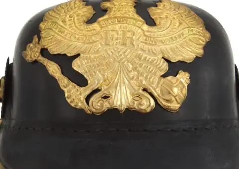 Cască prusacă germană replică antichizată joc de rol negru oțel - 5/5