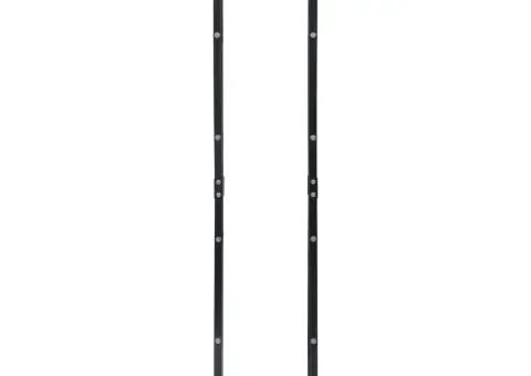 Rastel pentru lemne de foc, negru, 40x25x200 cm, oțel - 4/5