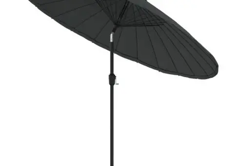 Umbrelă de soare de exterior, stâlp aluminiu, antracit, 270 cm - 3/5