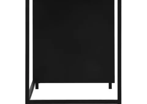 Birou cu sertare, negru, 120 x 55 x 75 cm, oțel, industrial - 5/5