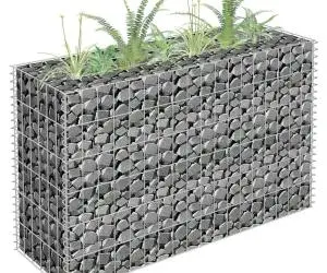 vidaXL Strat înălțat gabion, 90 x 30 x 60 cm, oțel galvanizat