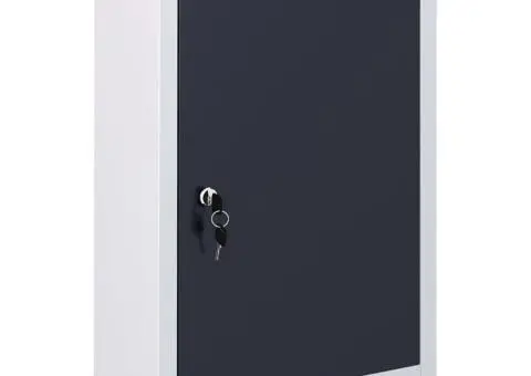 Dulap de scule de perete, gri & negru, metal, stil industrial - 1/5