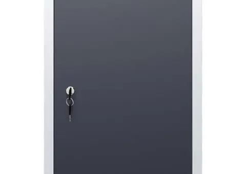 Dulap de scule de perete, gri & negru, metal, stil industrial - 2/5