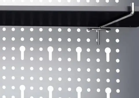 Dulap de scule de perete, gri & negru, metal, stil industrial - 5/5