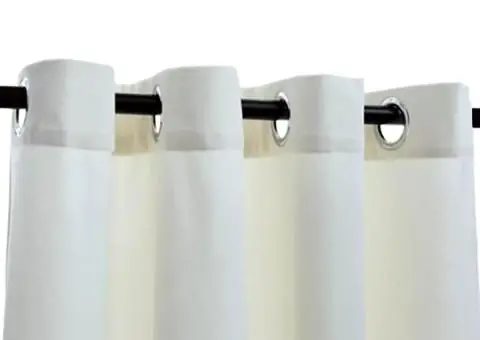 Draperii opace cu inele, 2 buc., crem, 140 x 225 cm, catifea - 3/5