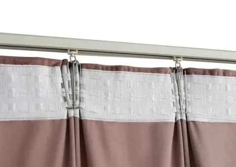 Draperii opace 2 buc. roz antichizat 140x175 cm catifea cârlige - 4/5